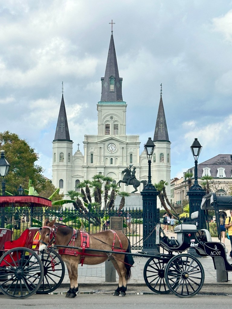 The Cathedral Basilica of St Louis King of France New Orleans in Jackson Squarte