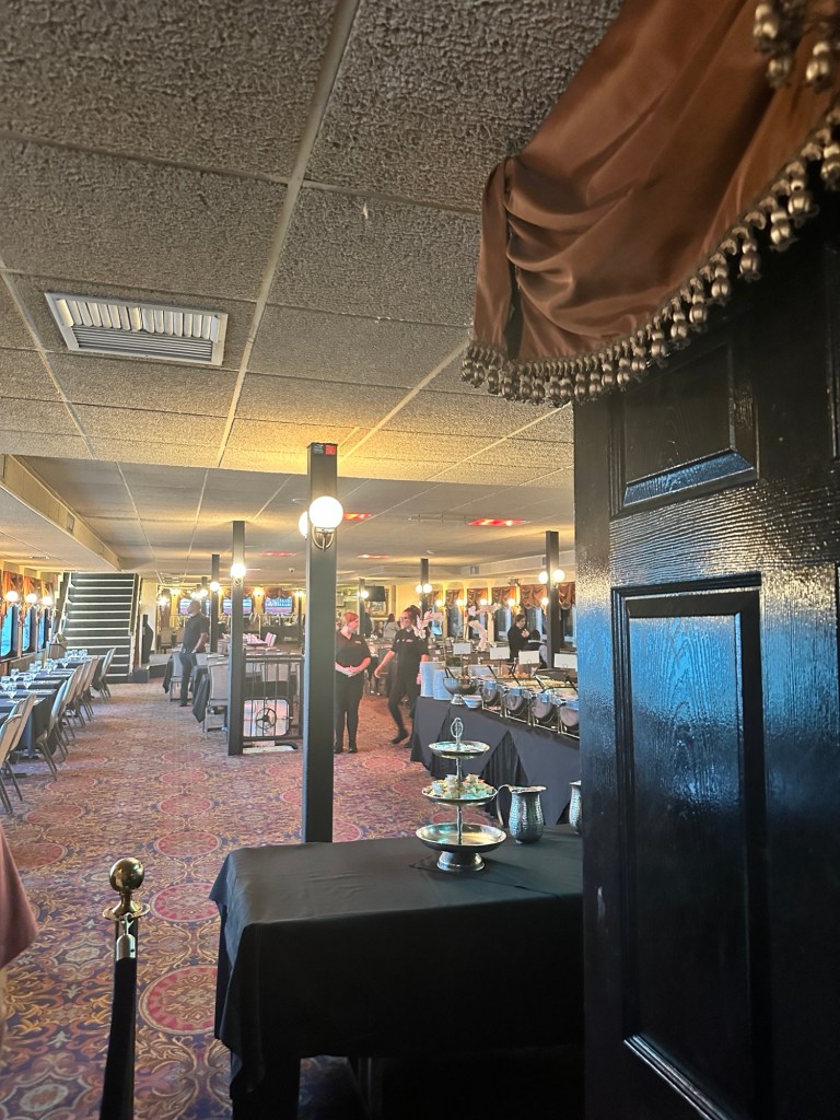 Dining room on the Creole Queen Paddle Boat Dinner cruise down the Mississippi River, New Orleans